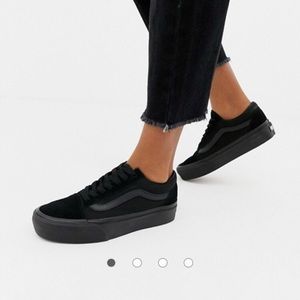 Old Skool all black platform vans